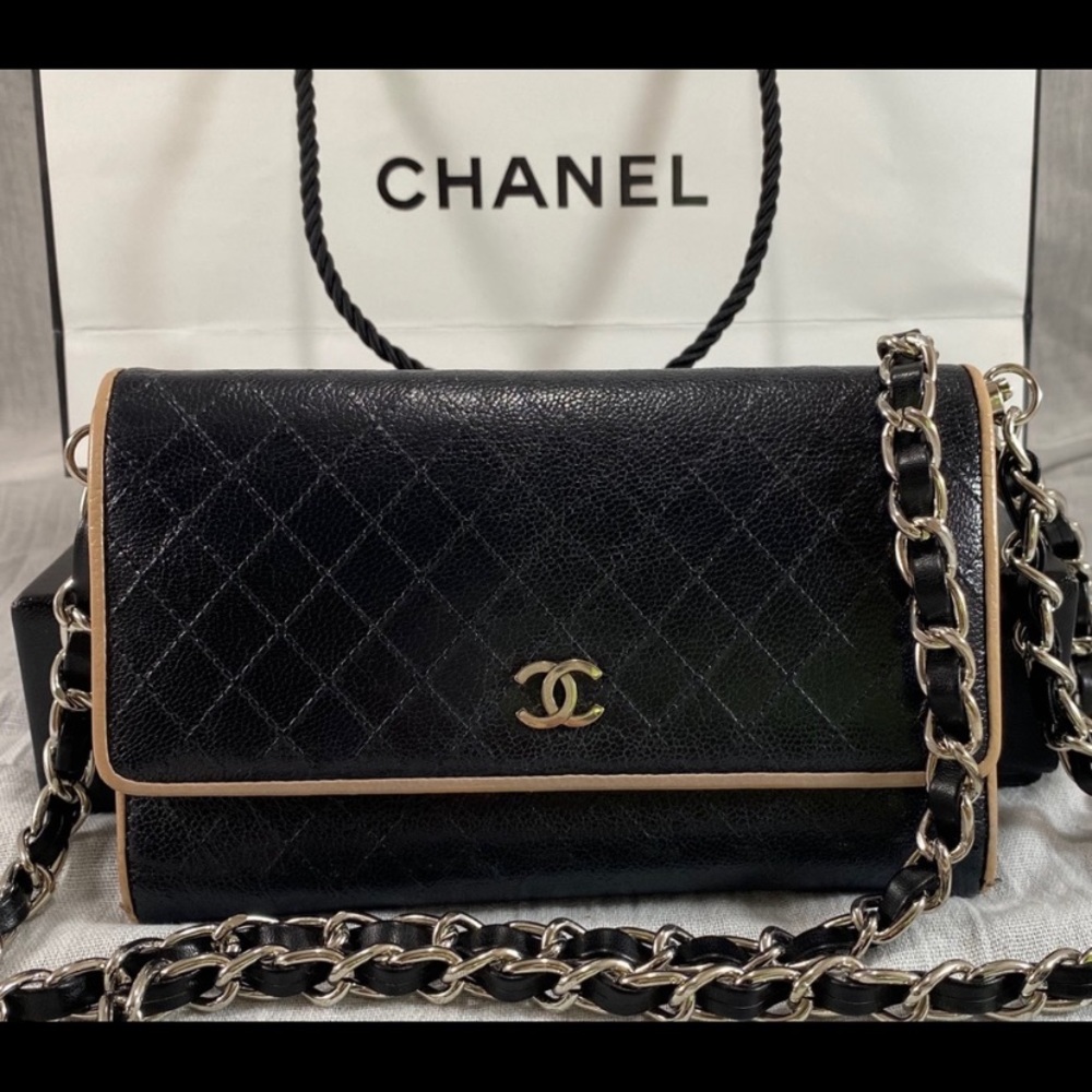 CHANEL Vintage Wild Stitch Wallet on Chain